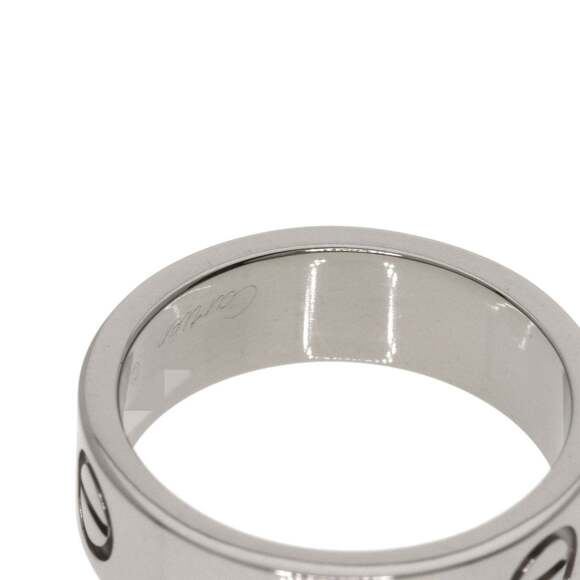 Cartier 18K White Gold Love Ring Small Model 1 Diamond Band CARTIER 18k Silver Love Ring #49